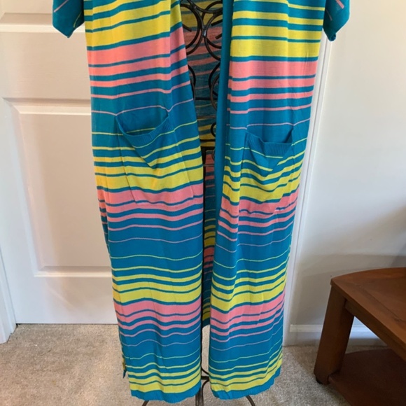 ASHLEY STEWART CARDIGAN STRIPED PLUS SIZE 18/20 - Picture 4 of 9